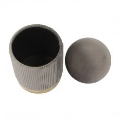 TOV Zoe Velvet Storage Ottoman