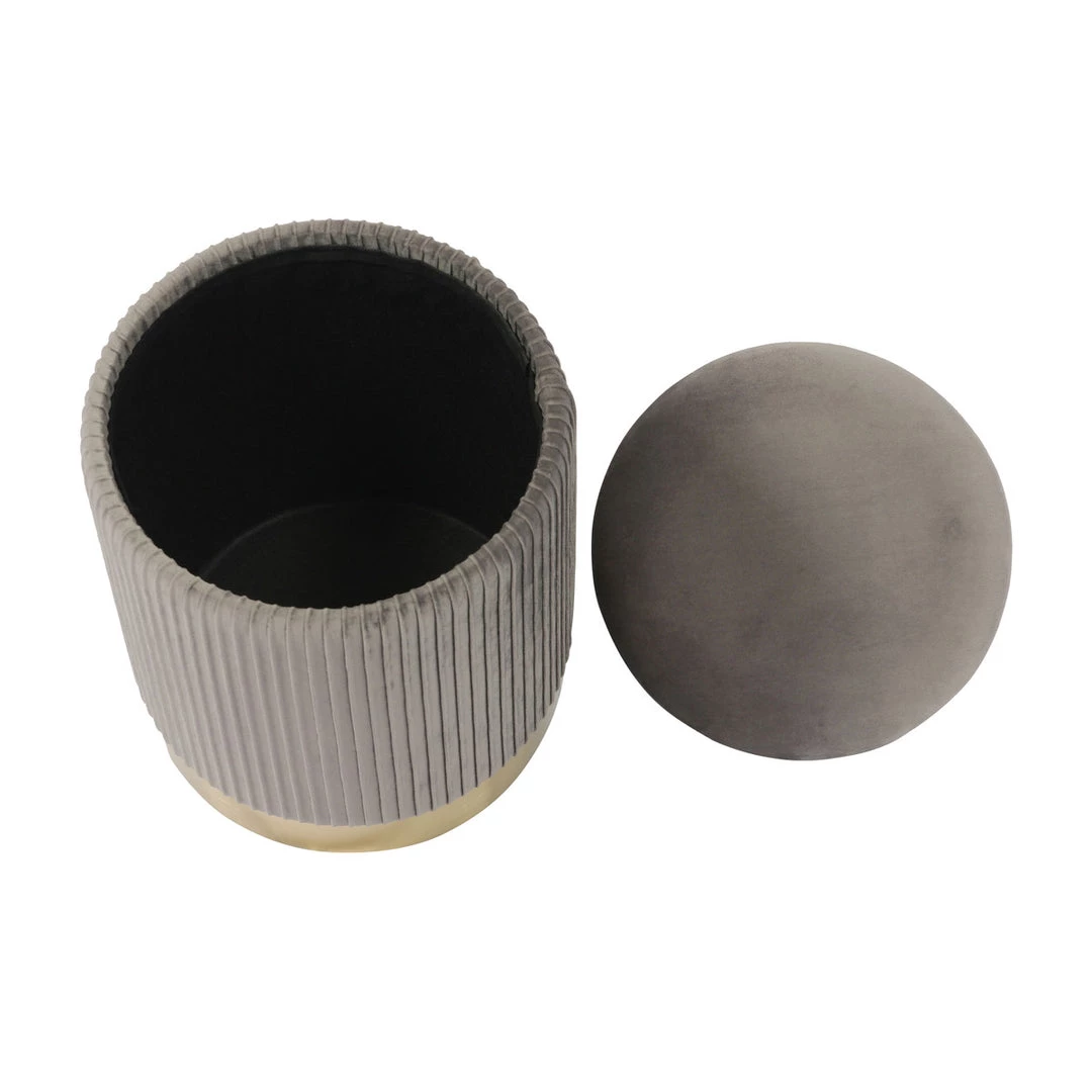 TOV Zoe Velvet Storage Ottoman