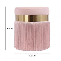 TOV Melody Tasseled Ottoman Bedroom