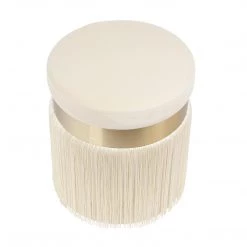 TOV Melody Tasseled Ottoman Bedroom