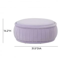 TOV Bedroom Rylee Velvet Ottoman