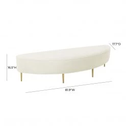 TOV Bianca Velvet Bench