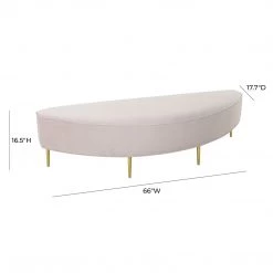 TOV Bianca Velvet Bench