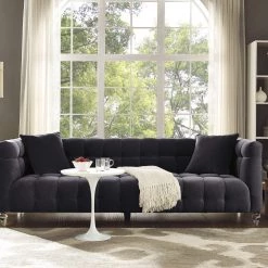 TOV Living Room Bea Velvet Sofa