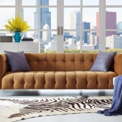 TOV Living Room Bea Velvet Sofa