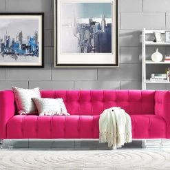 TOV Living Room Bea Velvet Sofa