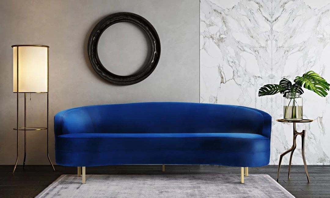 TOV Baila Velvet Sofa Living Room