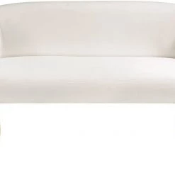 TOV Living Room Adina Velvet Loveseat With Gold Legs