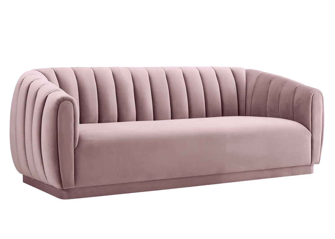 TOV Living Room Maelie Velvet Sofa