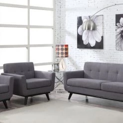 TOV Living Room James Linen Sofa