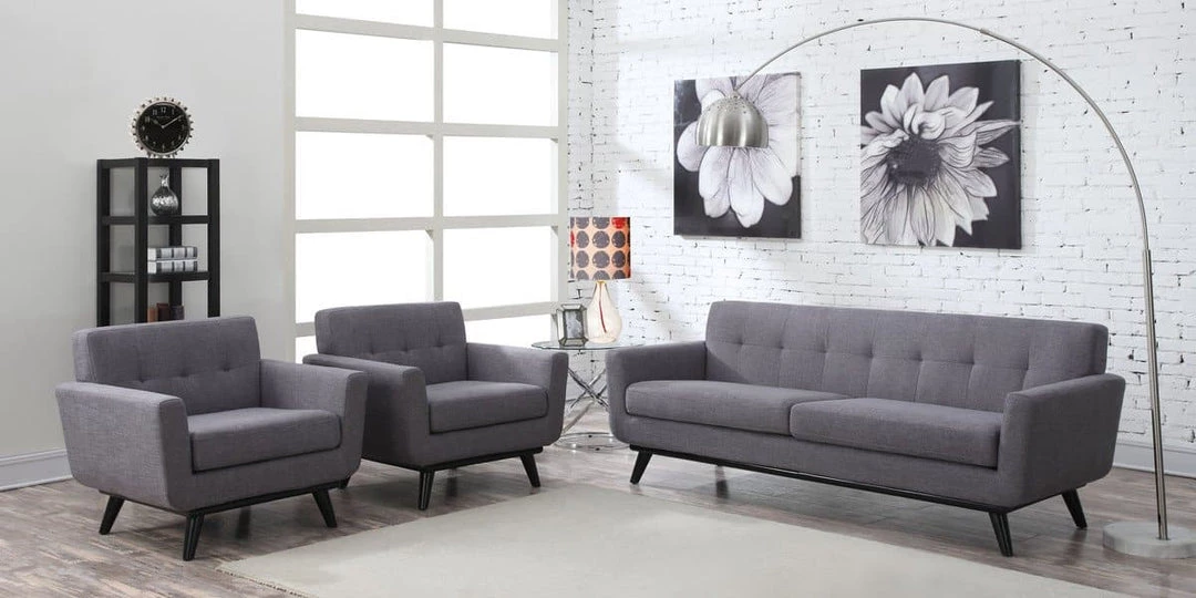 TOV Living Room James Linen Sofa