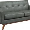 TOV Lyon Smoke Grey Loveseat Living Room
