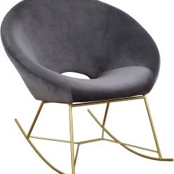 TOV Living Room Nolan Velvet Rocking Chair