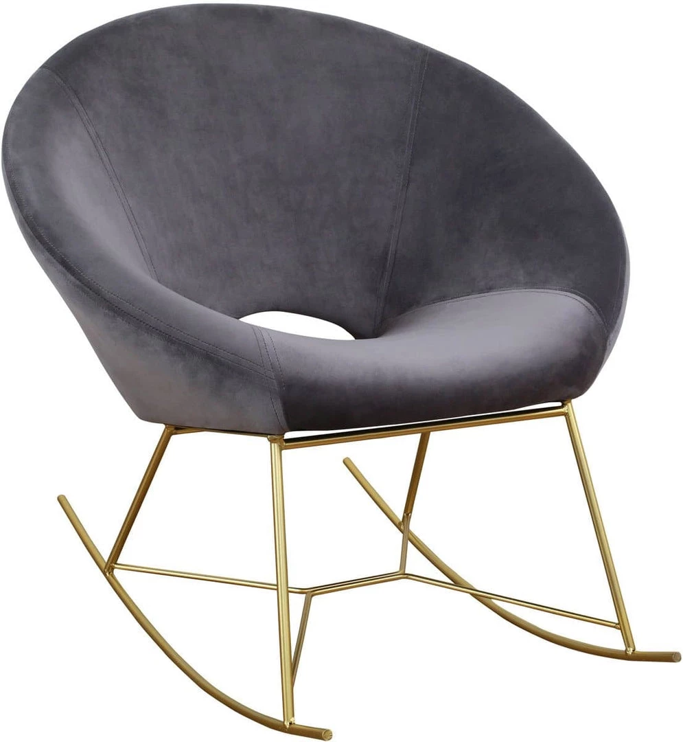 TOV Living Room Nolan Velvet Rocking Chair
