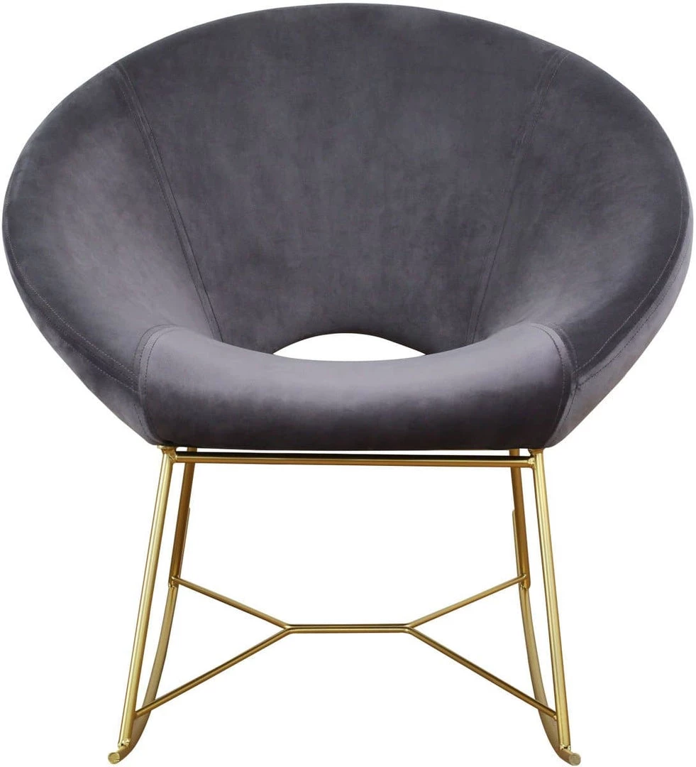TOV Living Room Nolan Velvet Rocking Chair