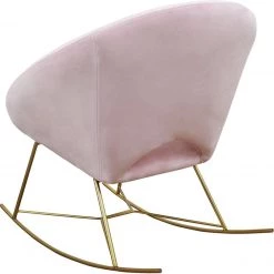 TOV Living Room Nolan Velvet Rocking Chair