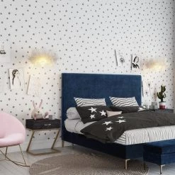 TOV Living Room Nolan Velvet Rocking Chair