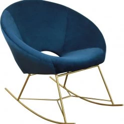 TOV Living Room Nolan Velvet Rocking Chair