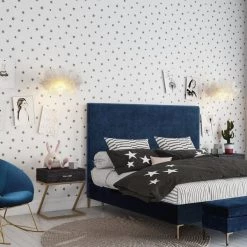 TOV Living Room Nolan Velvet Rocking Chair