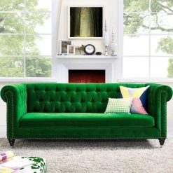TOV Hanny Velvet Sofa Living Room
