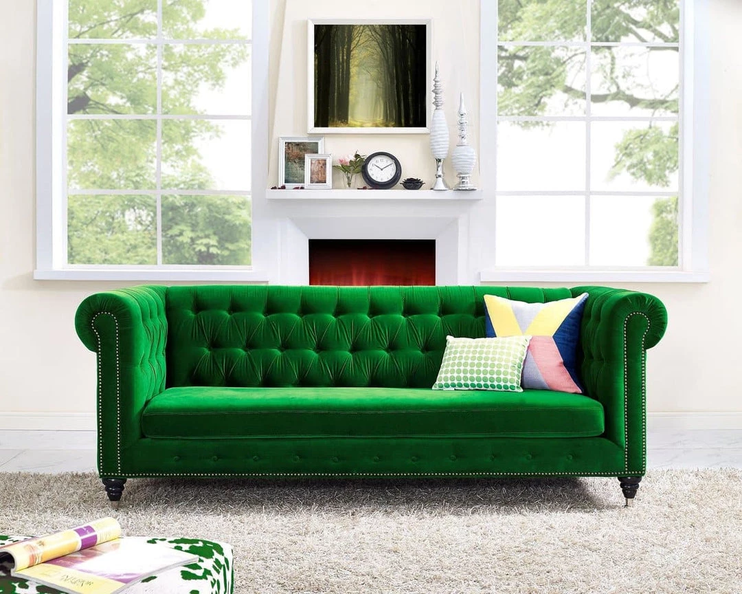 TOV Hanny Velvet Sofa Living Room