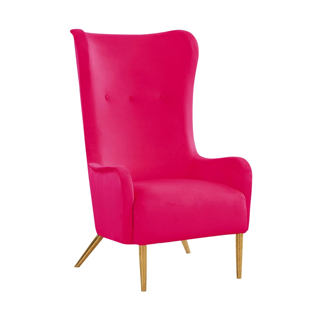 TOV Living Room Ethan Velvet Tall Chair