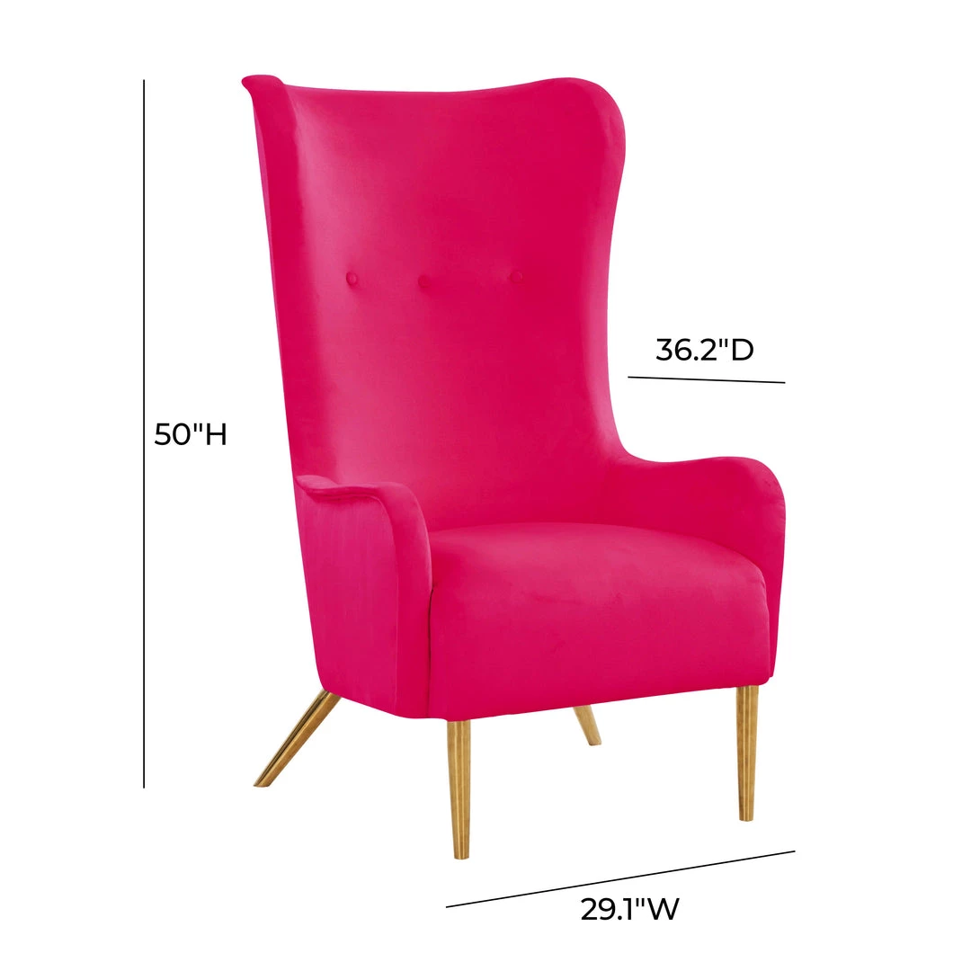 TOV Living Room Ethan Velvet Tall Chair