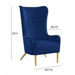 TOV Living Room Ethan Velvet Tall Chair