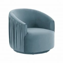 TOV Living Room London Pleated Swivel Chair