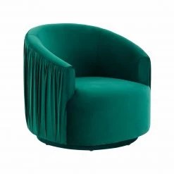 TOV Living Room London Pleated Swivel Chair