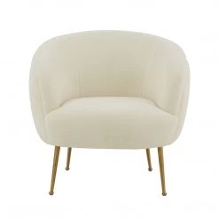 TOV Living Room Presley Faux Sheepskin Chair