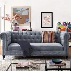 TOV Hanny Velvet Sofa Living Room