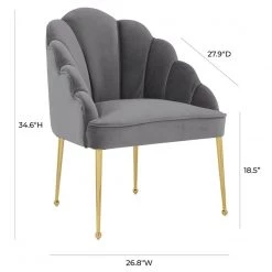 TOV Living Room Daisy Velvet Chair