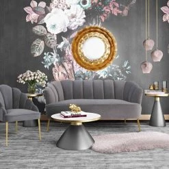 TOV Living Room Daisy Velvet Chair