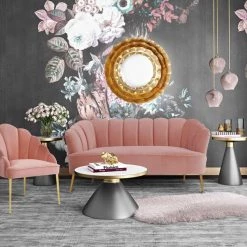 TOV Living Room Daisy Velvet Chair