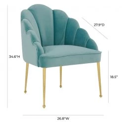 TOV Living Room Daisy Velvet Chair