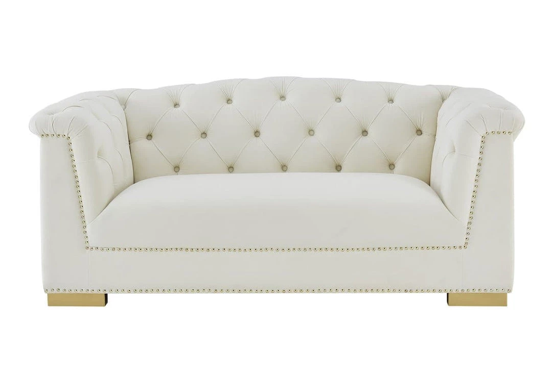 TOV Living Room Farah Velvet Loveseat