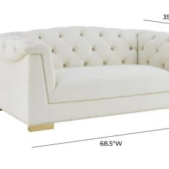 TOV Living Room Farah Velvet Loveseat