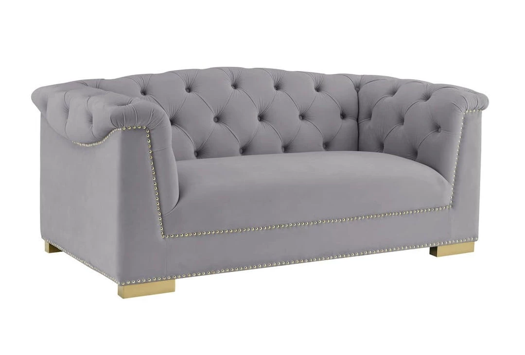 TOV Living Room Farah Velvet Loveseat