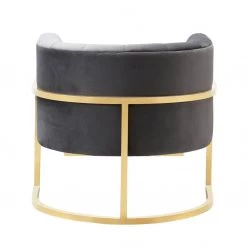 TOV Magnolia Velvet Accent Chair Gold Base
