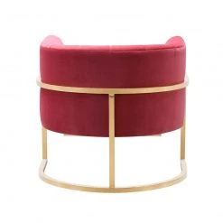 TOV Magnolia Velvet Accent Chair Gold Base