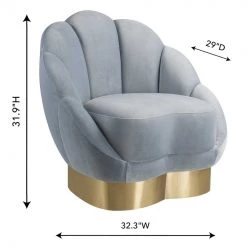 TOV Bloom Velvet Accent Chair