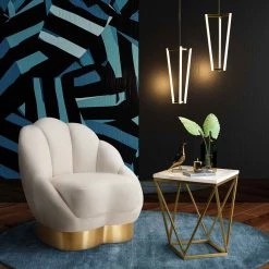 TOV Bloom Velvet Accent Chair