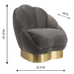 TOV Bloom Velvet Accent Chair