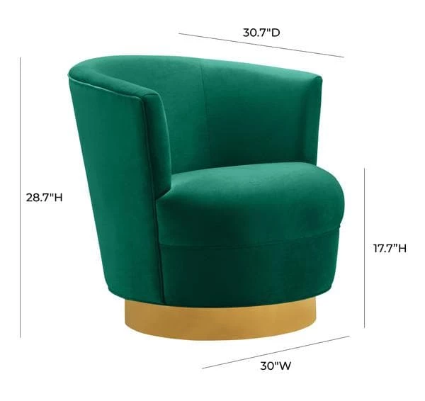 TOV Living Room Noah Swivel Chair