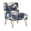 TOV Kelly Floral Velvet Chair Living Room