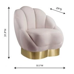 TOV Bloom Velvet Accent Chair