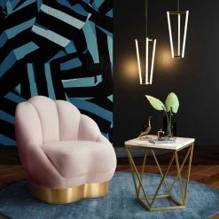 TOV Bloom Velvet Accent Chair