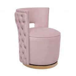 TOV Mimosa Velvet Swivel Accent Chair