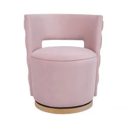 TOV Mimosa Velvet Swivel Accent Chair